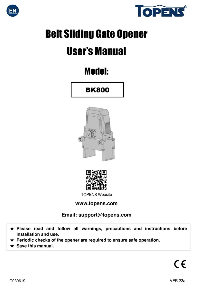 Topens BK800 user manual