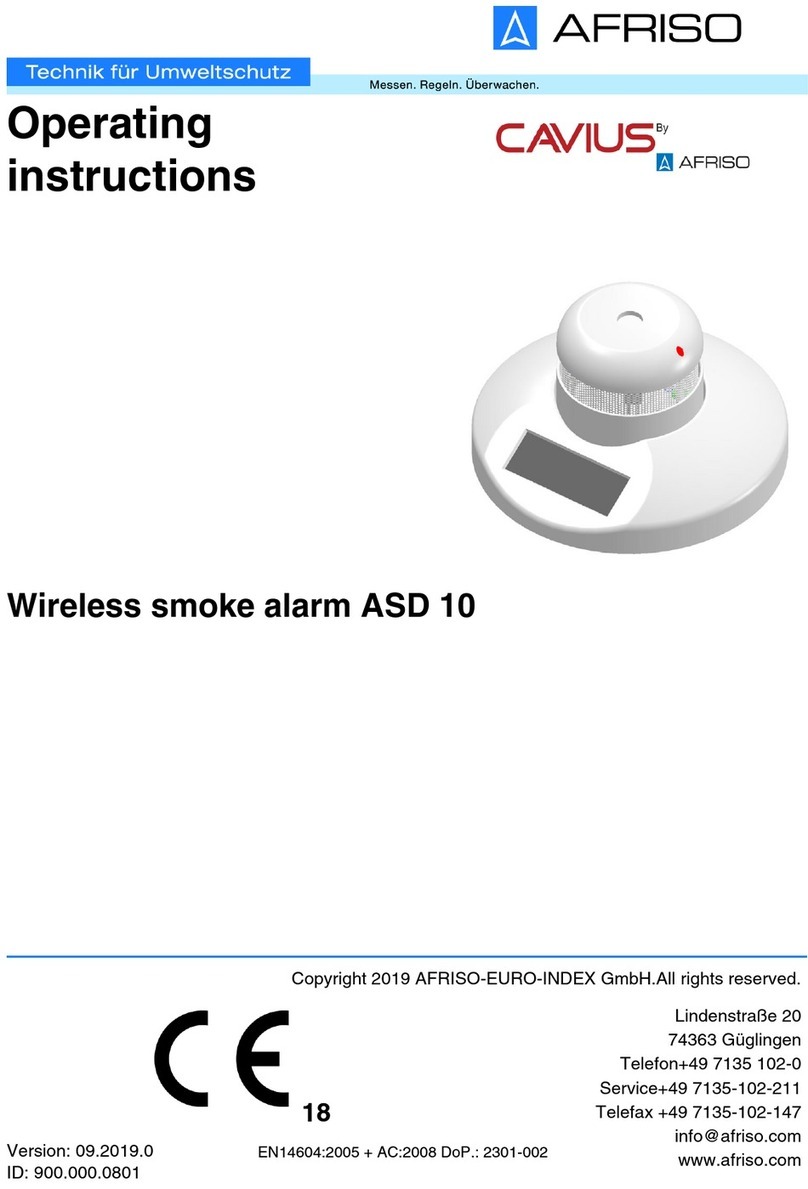 AFRISO CAVIUS ASD 10 operating instructions