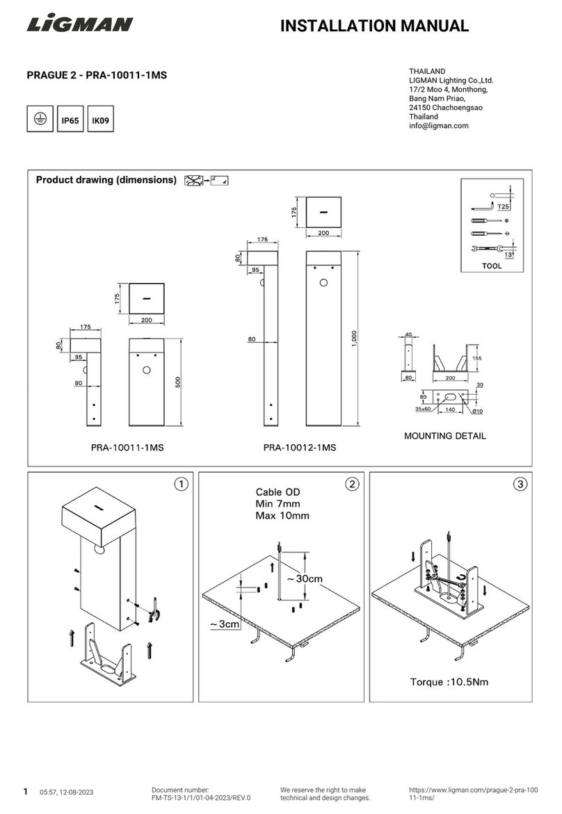 LIGMAN PRA-10011-1MS User manual