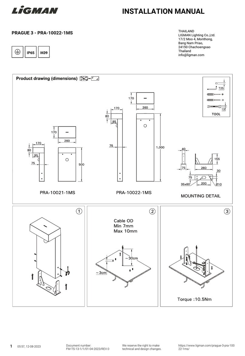 LIGMAN PRA-10022-1MS User manual
