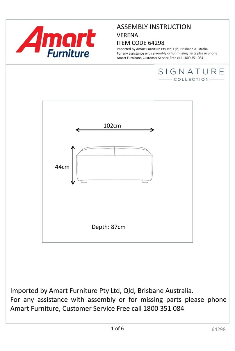 Amart Furniture SIGNATURE VERENA 64298 Assembly instruction
