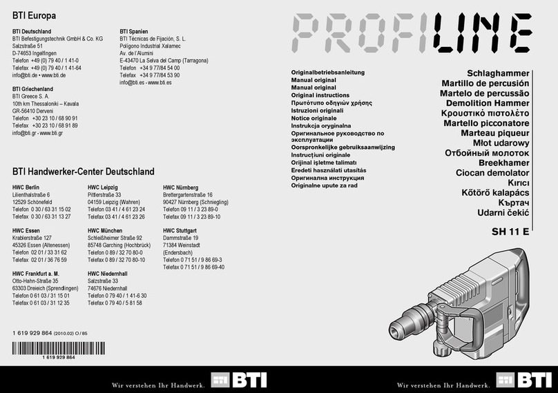 BTI Profiline SH 11 E User manual