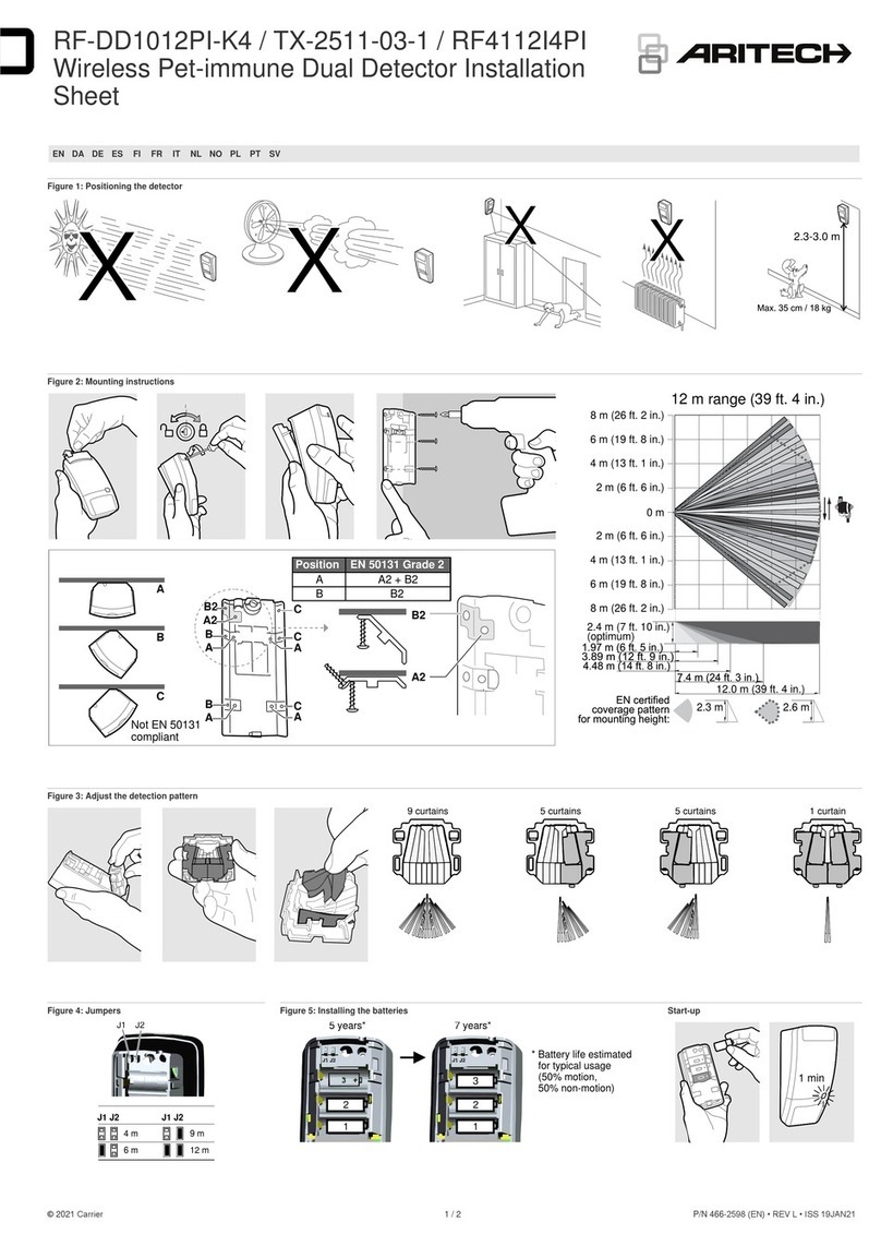Aritech RF-DD1012PI-K4 manual