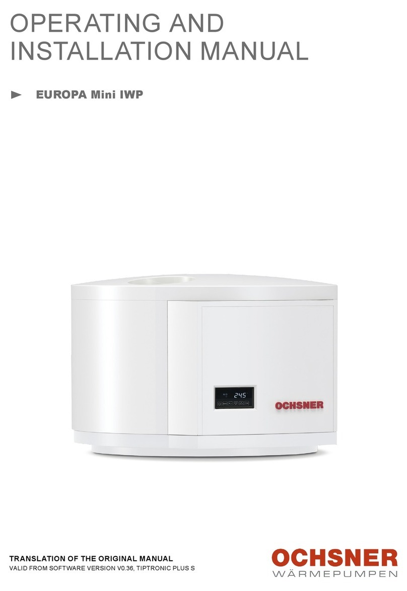 Ochsner EUROPA Mini IWP OPERATING AND INSTALLATION Manual
