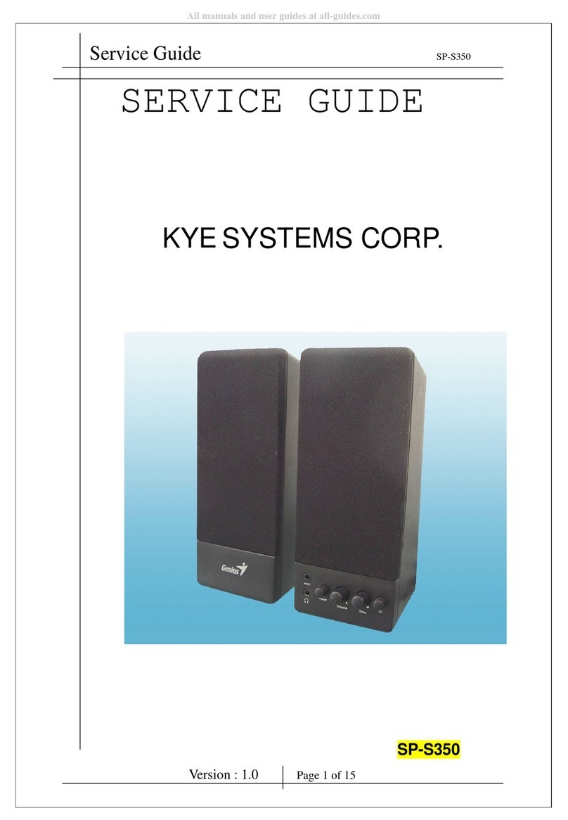 Genius KYE Systems SP-S350 Service manual