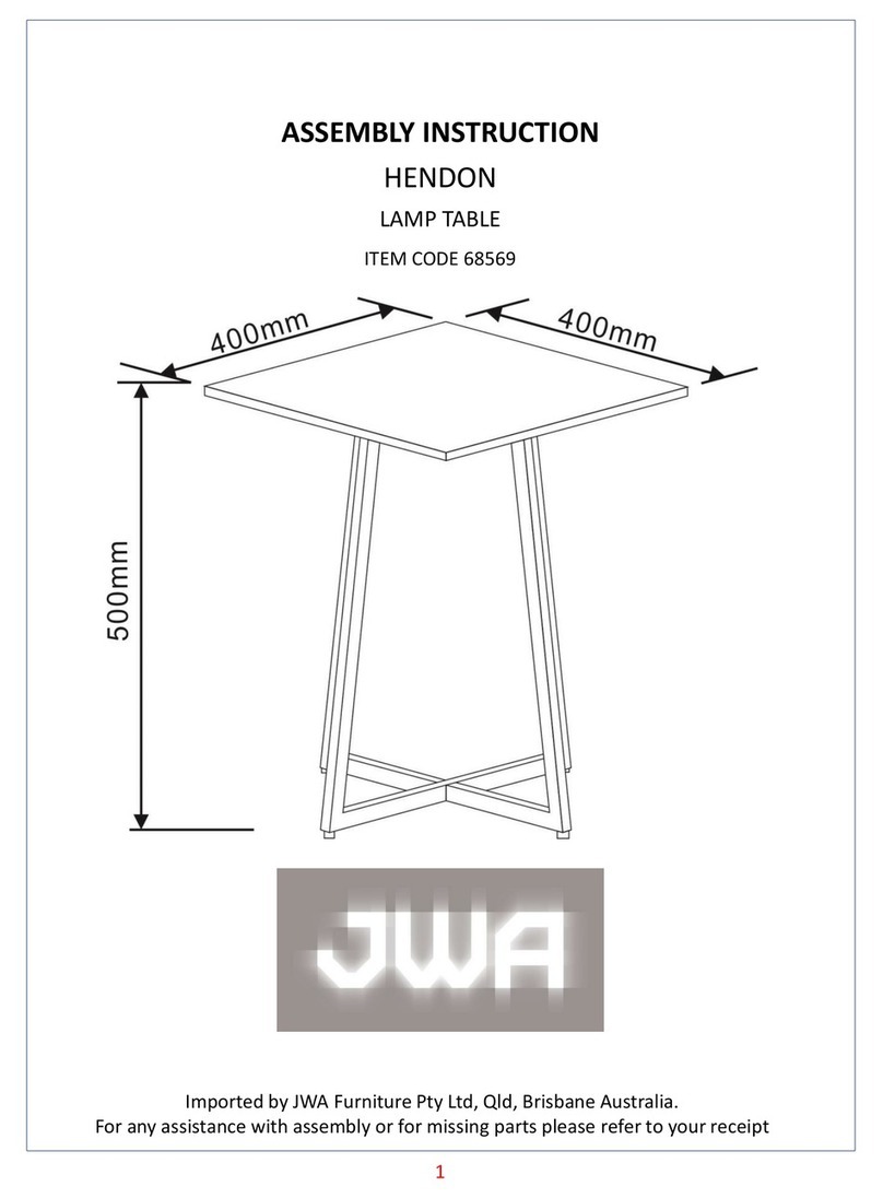 JWA HENDON 68569 Assembly instruction JWA HENDON 68569 Assembly instruction