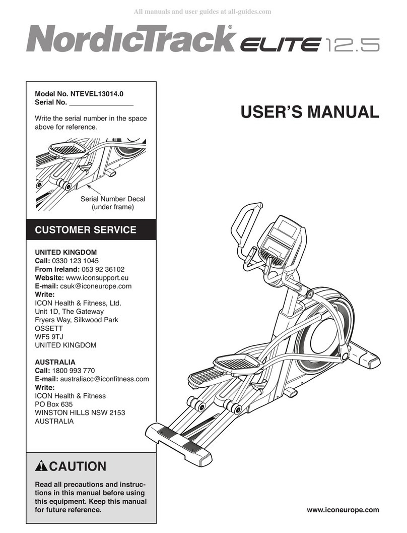 NordicTrack ELITE 12.5 user manual