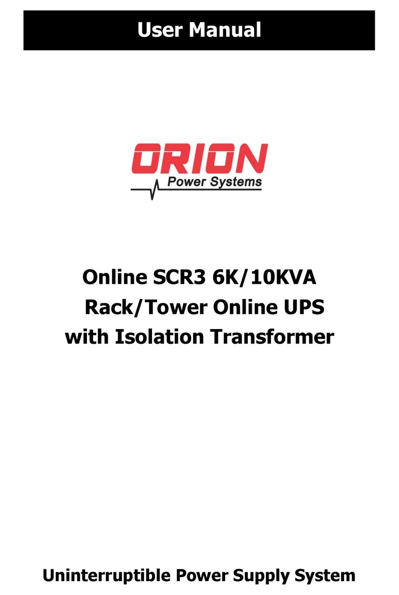 Orion Power Systems SCR3 6000RT user manual Orion Power Systems SCR3 6000RT user manual