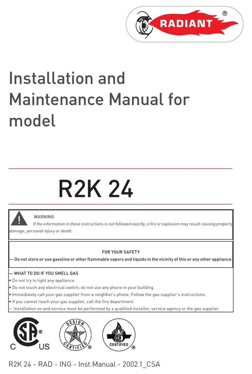 Radiant R2K 24 Installation and maintenance manual