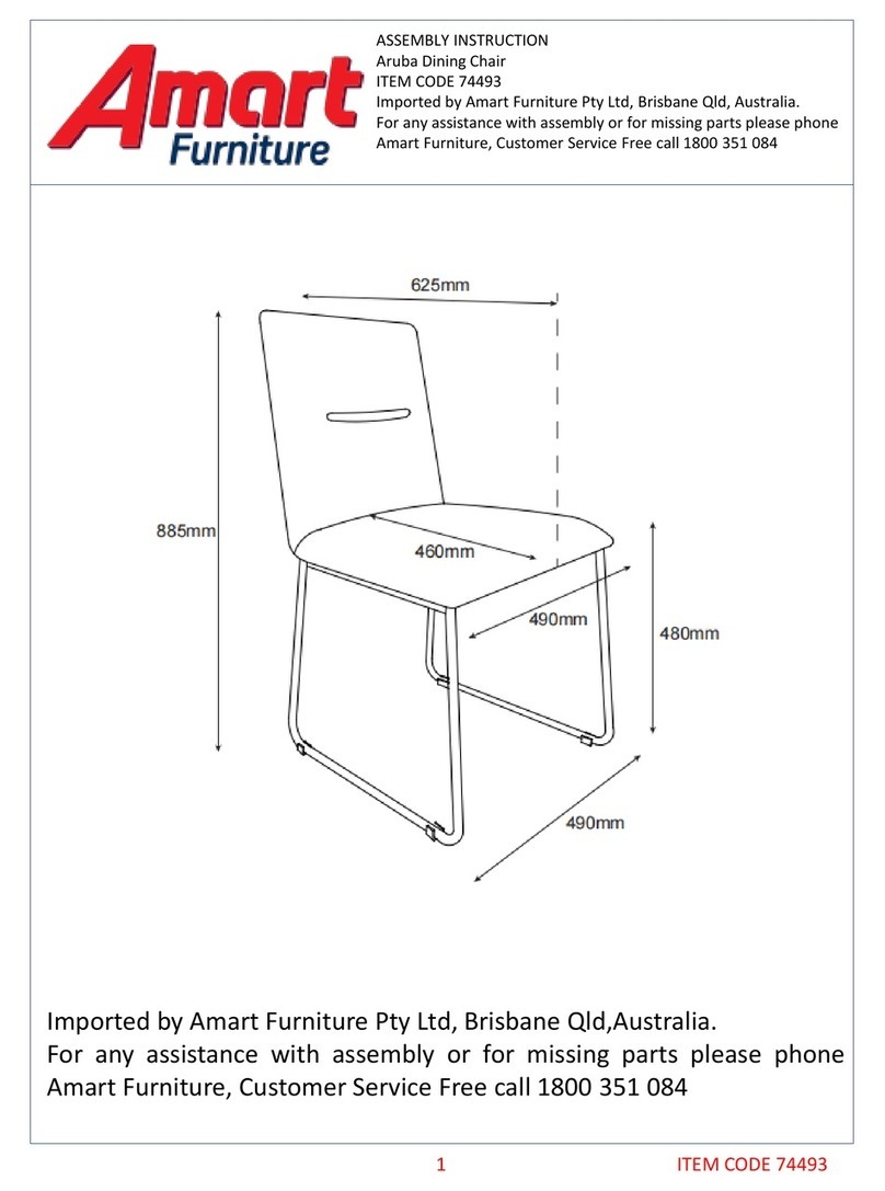Amart Furniture Aruba 74493 User manual