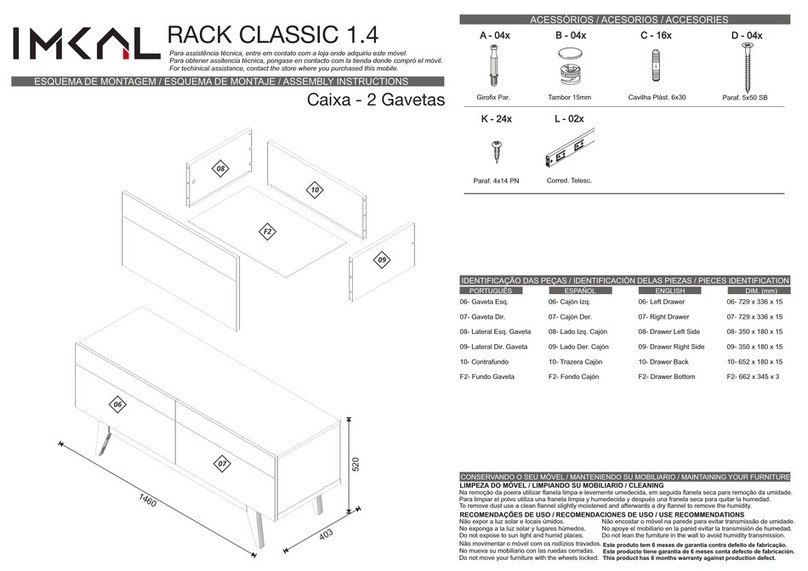 IMKAL RACK CLASSIC 1.4 Assembly instructions IMKAL RACK CLASSIC 1.4 Assembly instructions