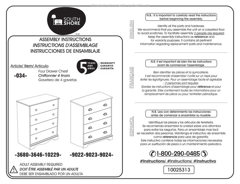 SouthShore 3680034 Assembly instructions