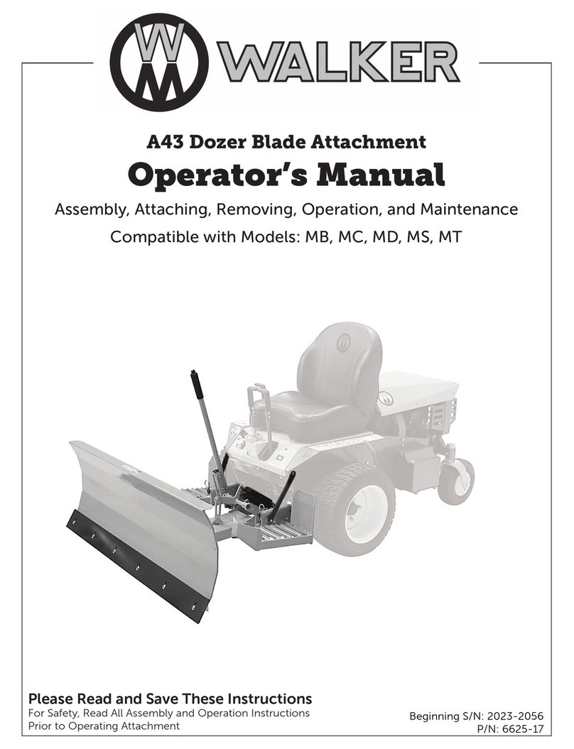 Walker A43 Operator's manual