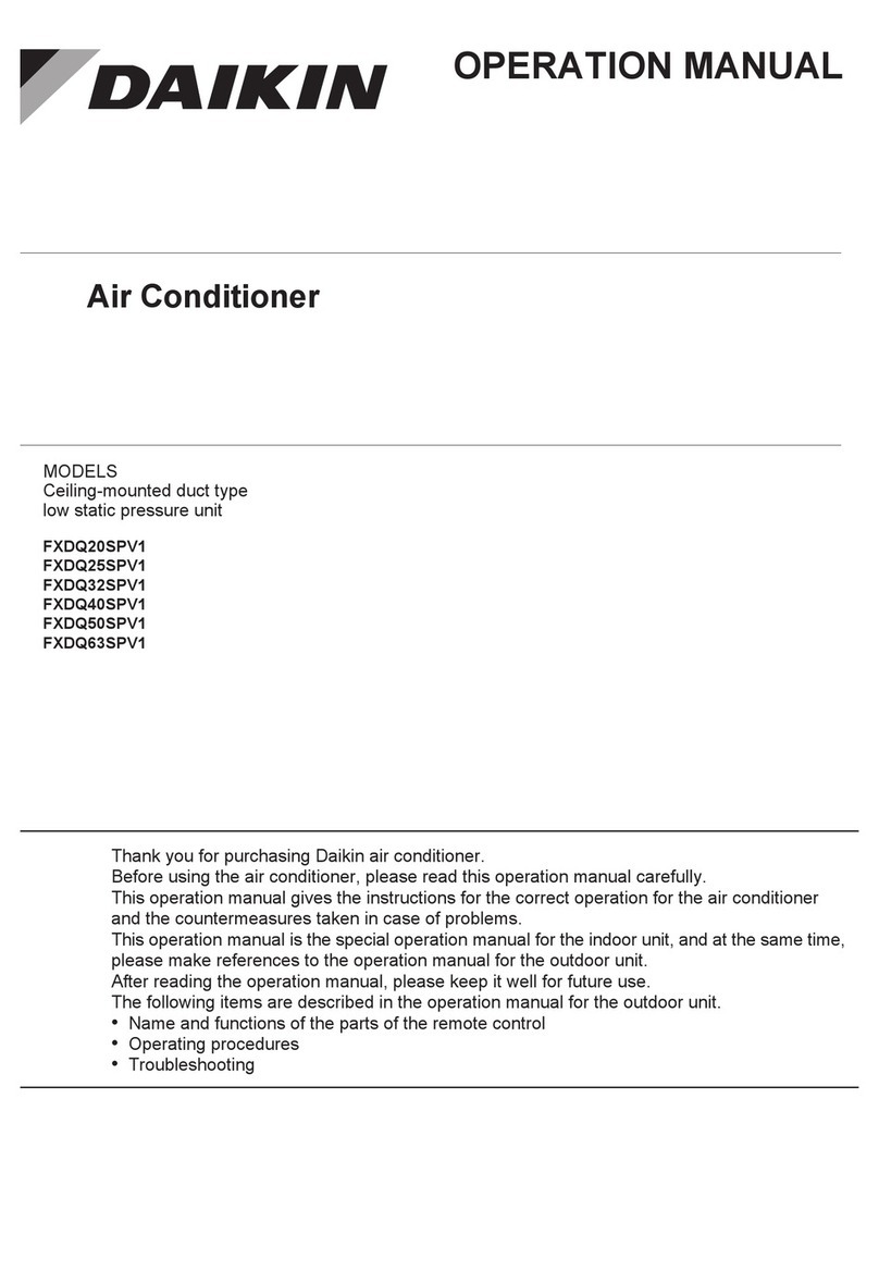 Daikin FXDQ20SPV1 User manual Daikin FXDQ20SPV1 User manual