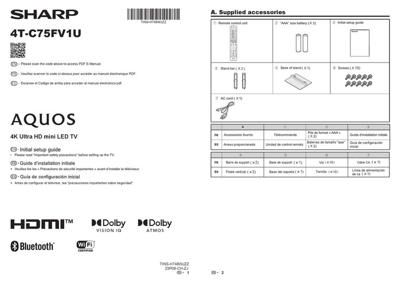 Sharp 4T-C75FV1U User manual