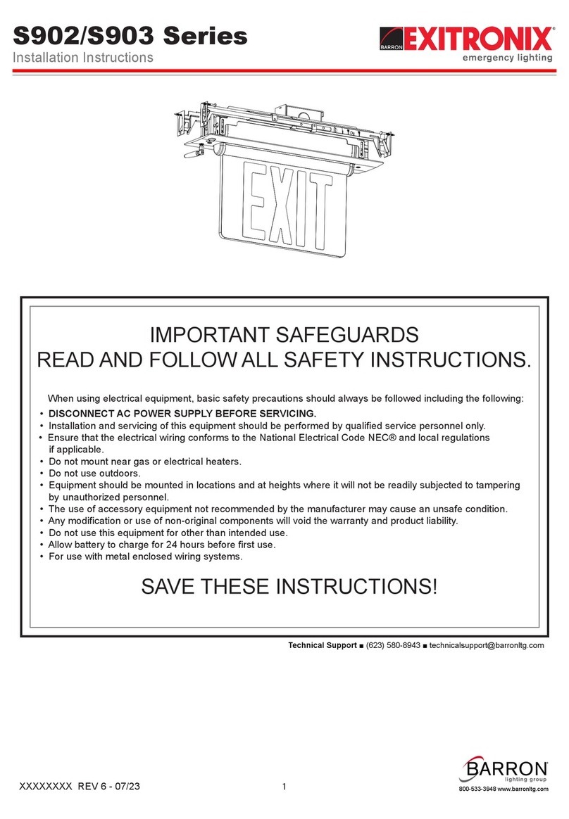 Exitronix S902 Series User manual