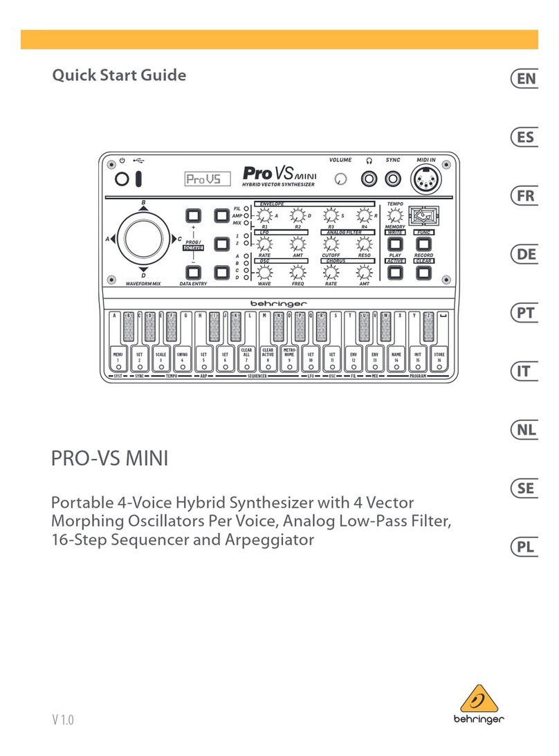 Behringer PRO-VS MINI User manual