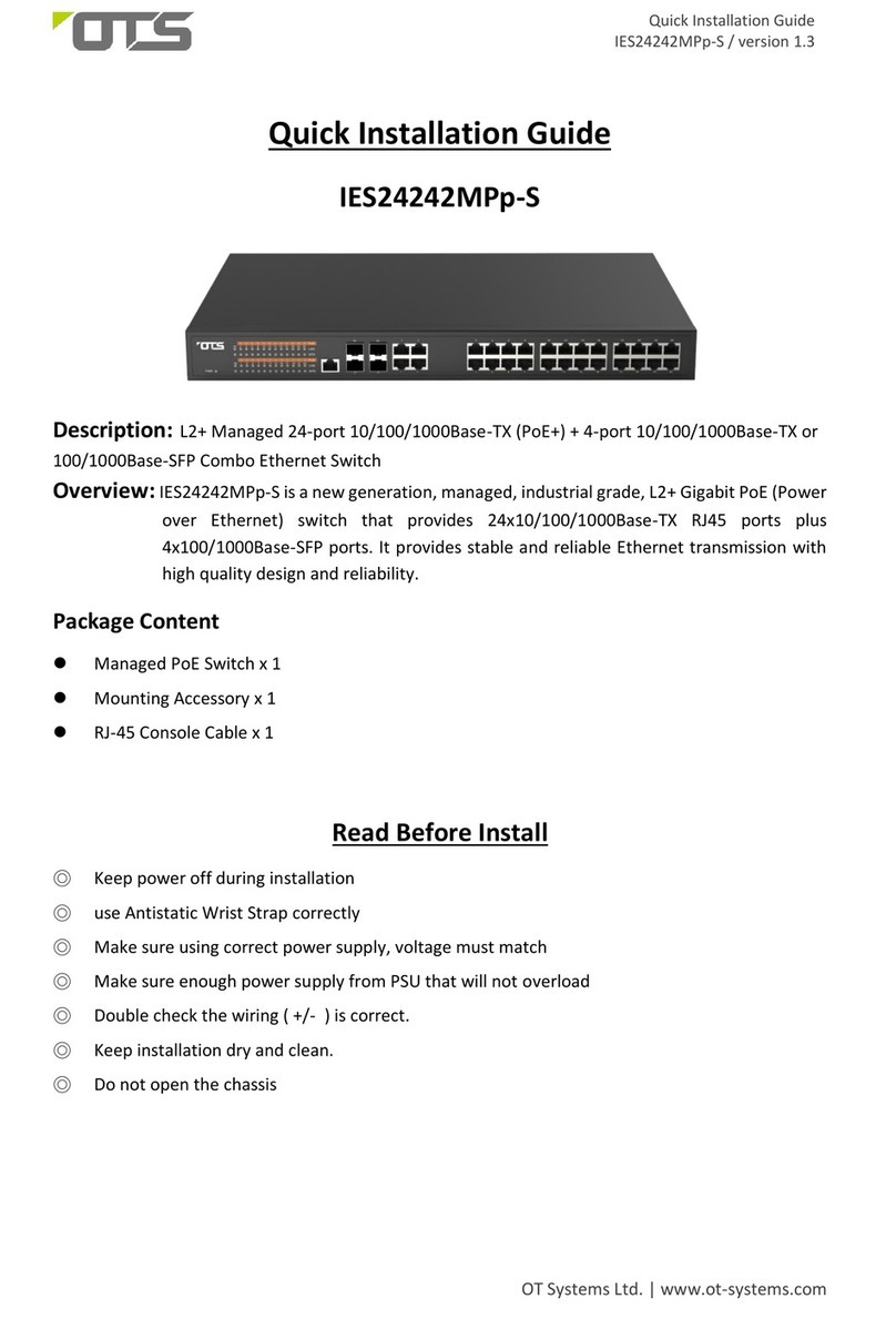 OT Systems IES24242MPp-S Quick installation guide