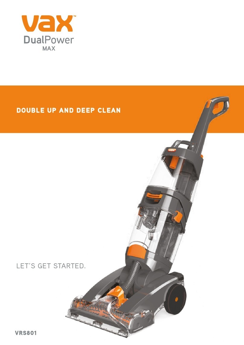 Vax Dual Power Max VRS801 Installation instructions