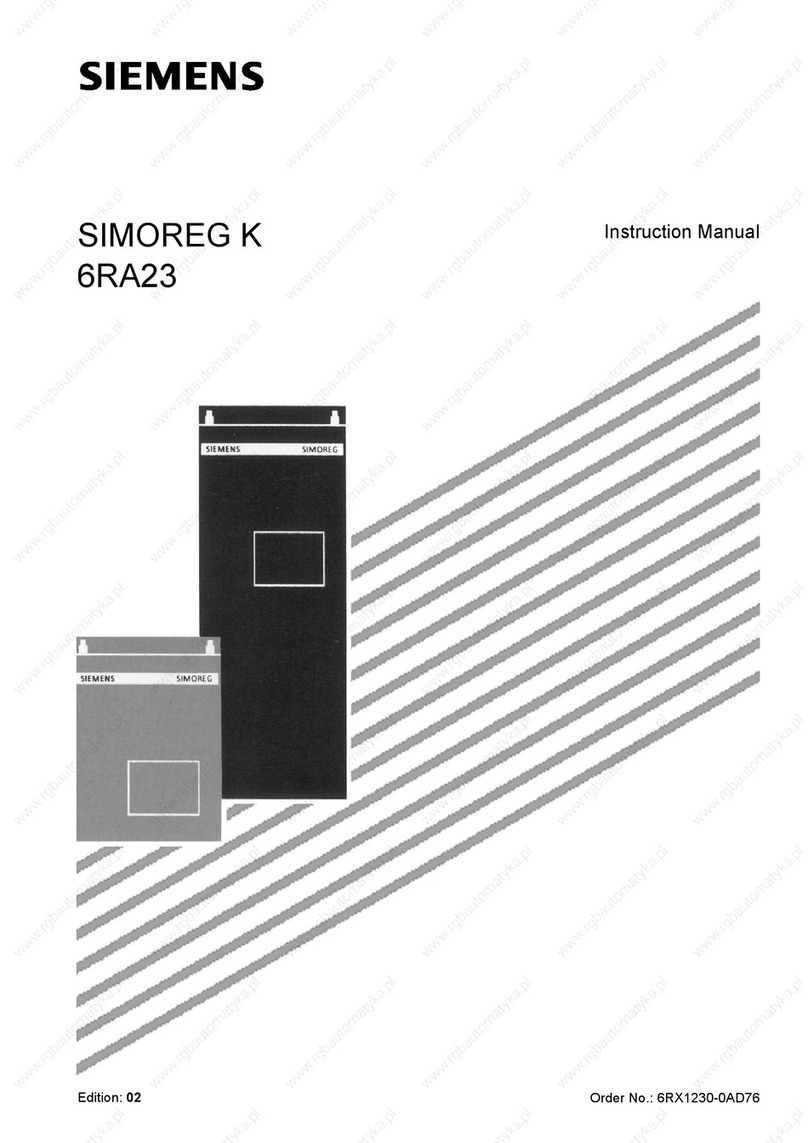 Siemens SIMOREG K 6RA23 User manual
