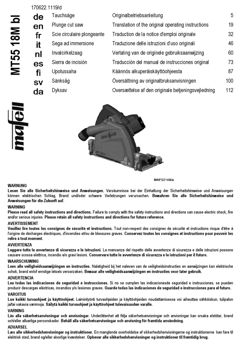 Mafell MT55 18M bl User manual