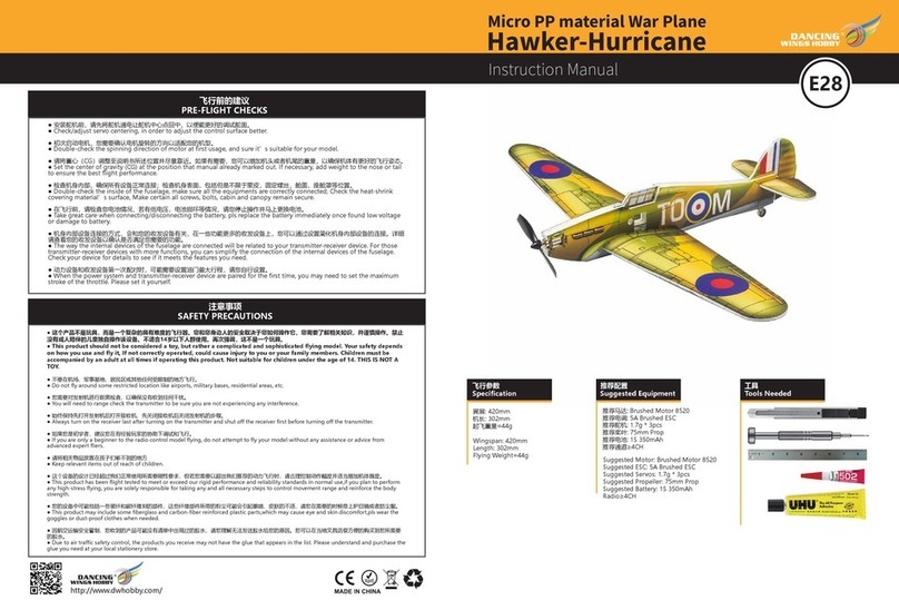 Dancing Wings Hobby Hawker-Hurricane E28 instruction manual