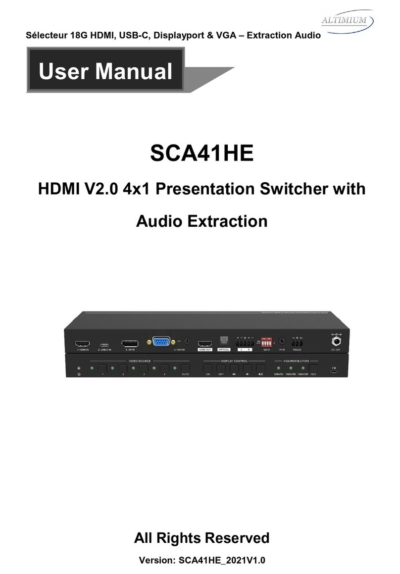 Altimium SCA41HE User manual