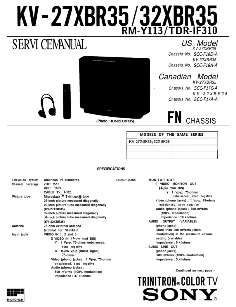 Sony TRINITRON KV-27XBR351 User manual