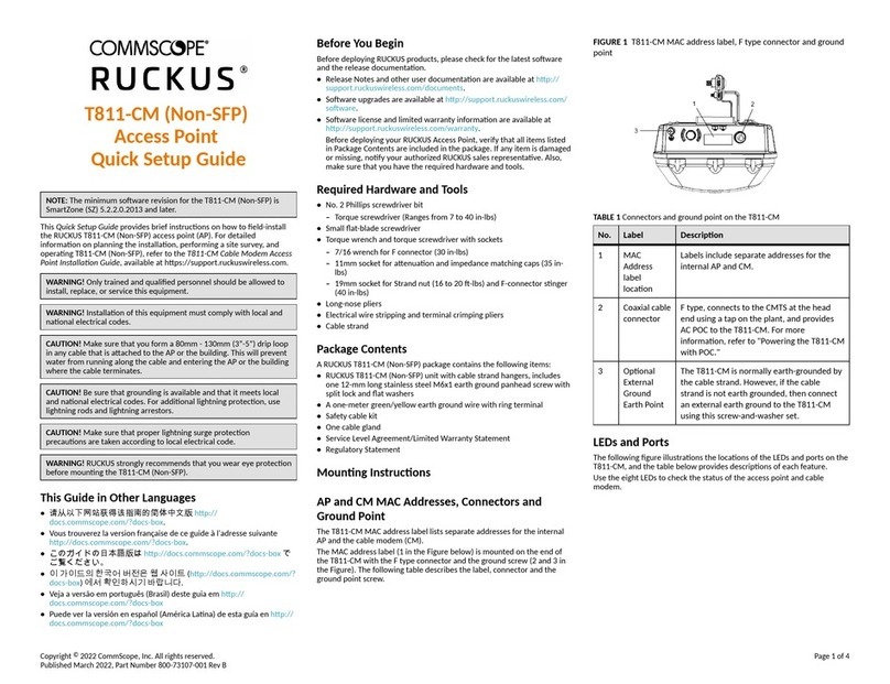 CommScope RUCKUS T811-CM User manual