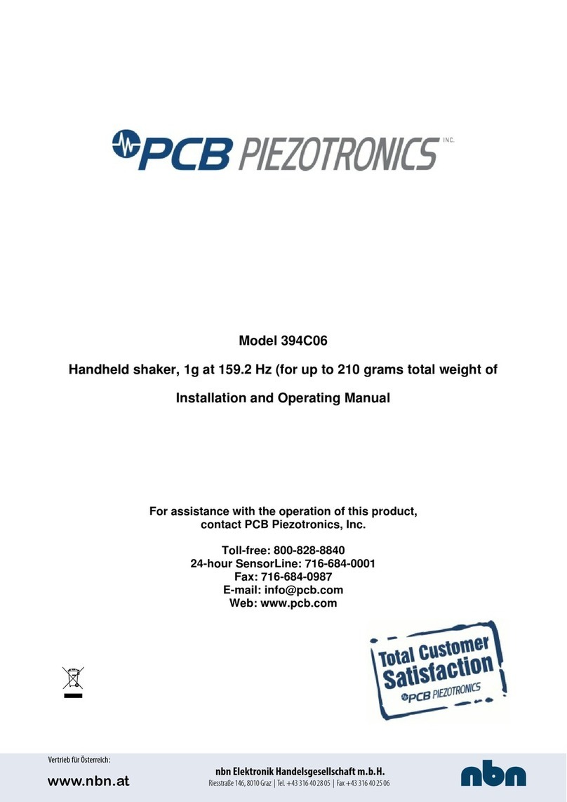PCB Piezotronics 394C06 Installation and operating manual