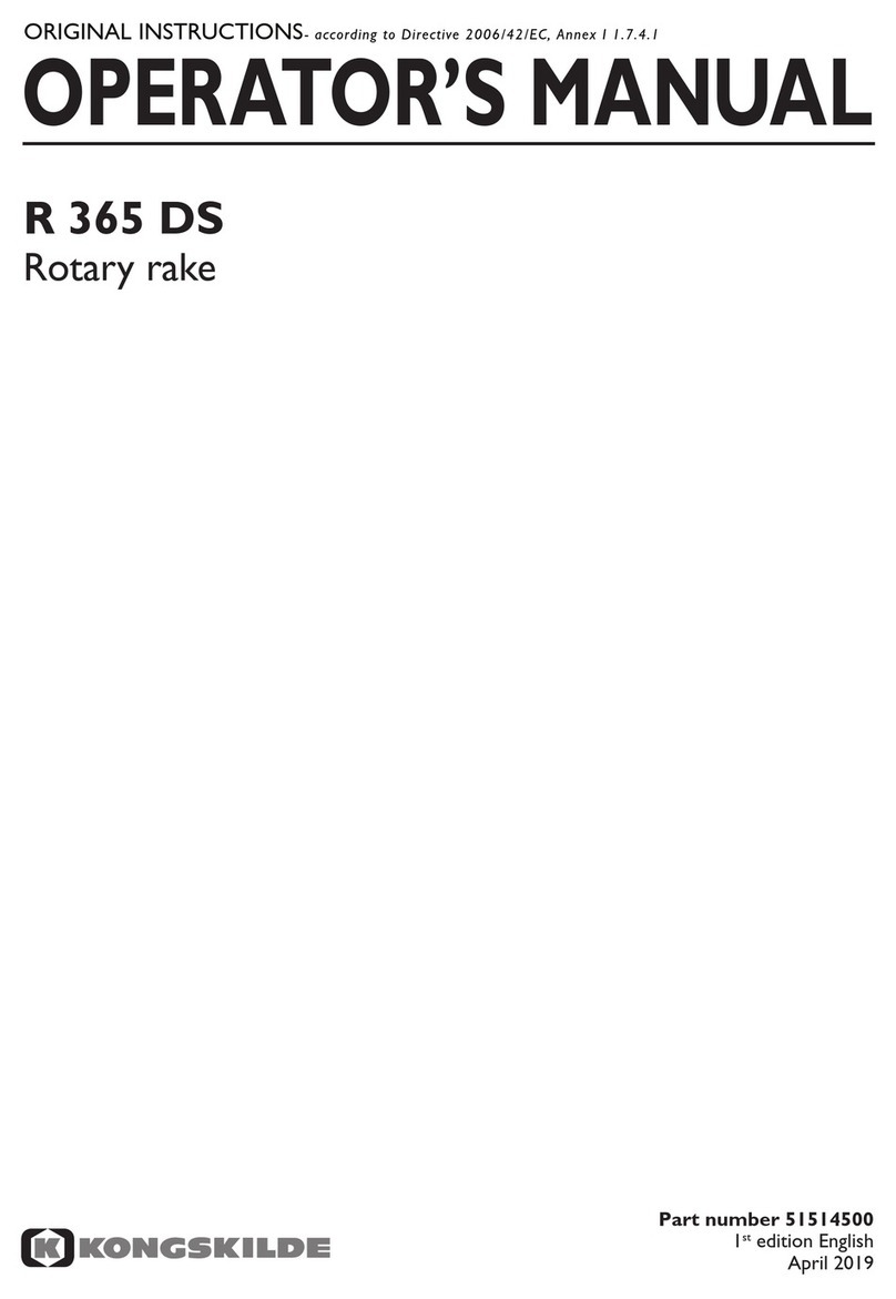 Kongskilde R 365 DS User manual