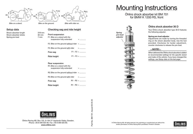 Ohlins BM 701 User manual