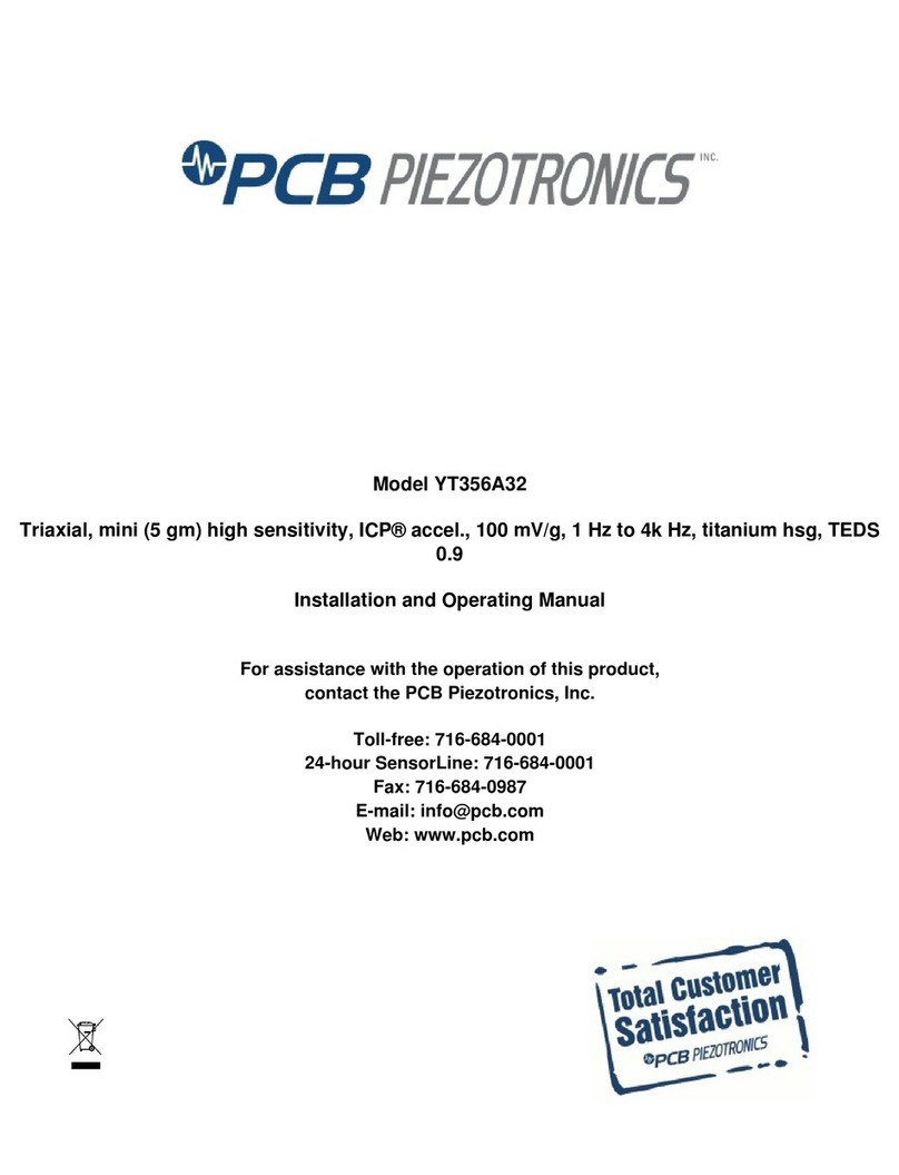 PCB Piezotronics YT356A32 Installation and operating manual PCB Piezotronics YT356A32 Installation and operating manual