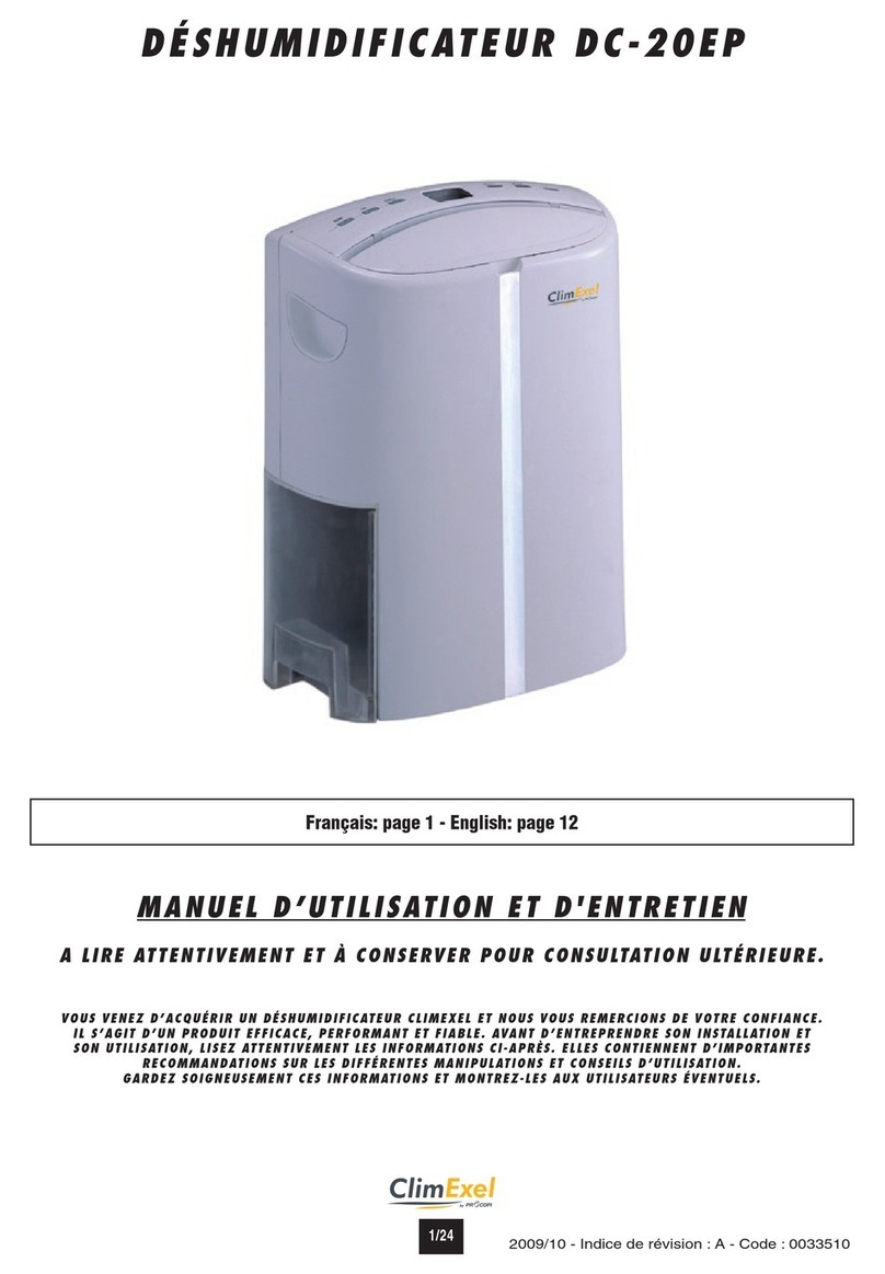ClimExel DC-20EP Operating and maintenance instructions ClimExel DC-20EP Operating and maintenance instructions