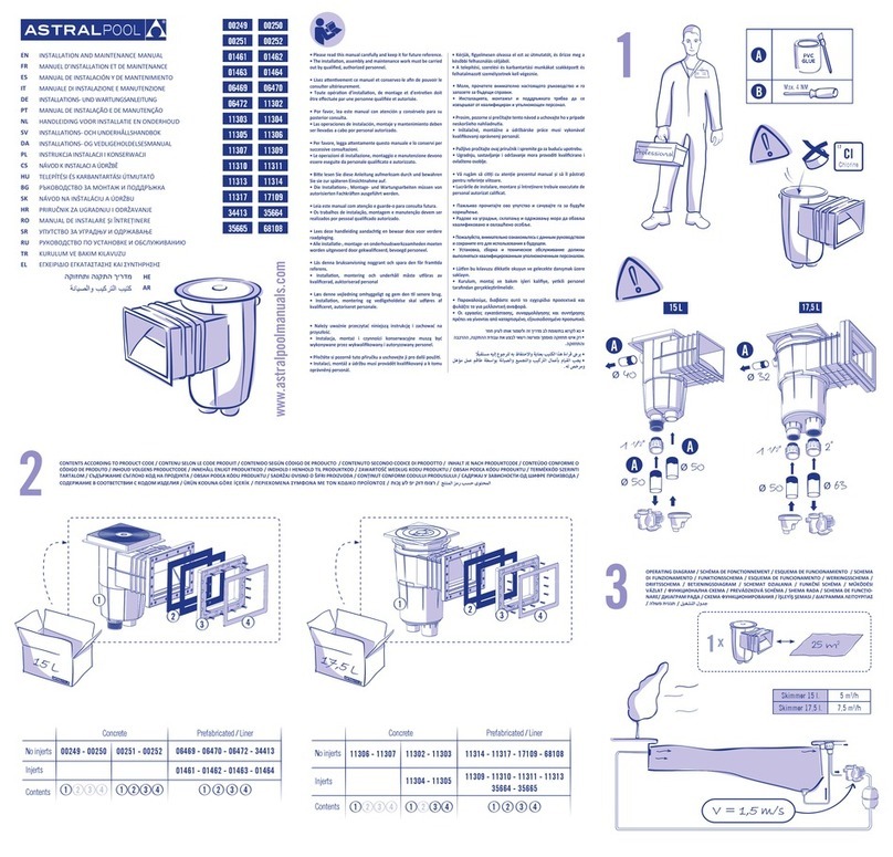 Astral Pool 00251 Installation and maintenance manual