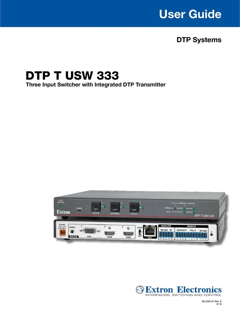Extron electronics DTP T USW 333 User manual Extron electronics DTP T USW 333 User manual