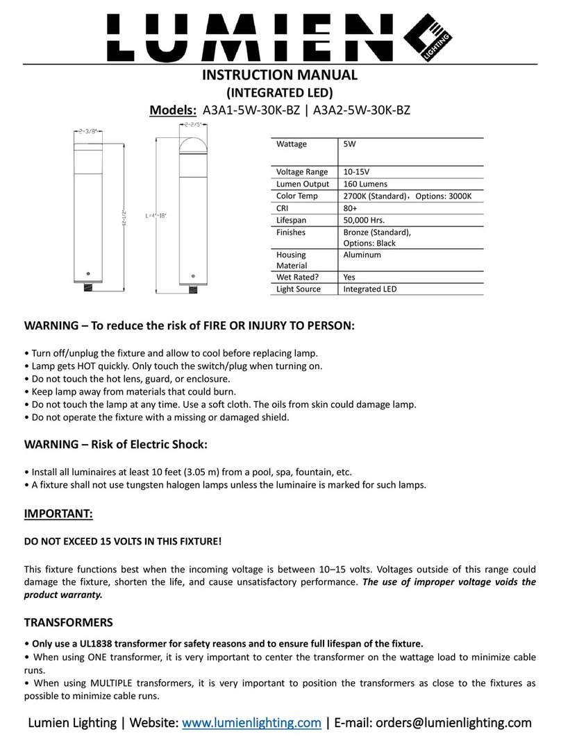 LUMIEN A3A1-5W-30K-BZ User manual