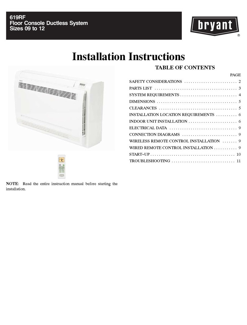 Bryant 619R F Series User manual