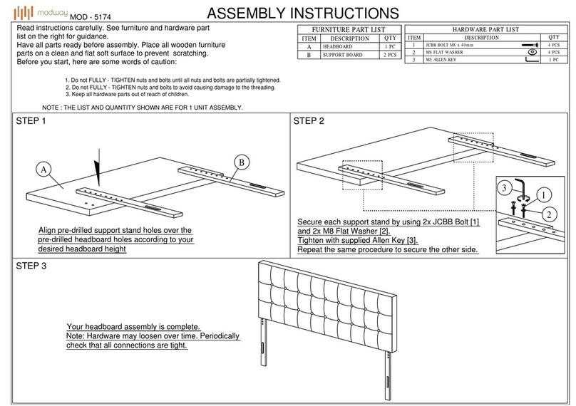 modway 5174 Assembly instructions