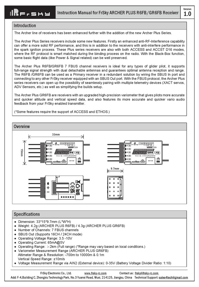 FrSky ARCHER PLUS R6FB User manual