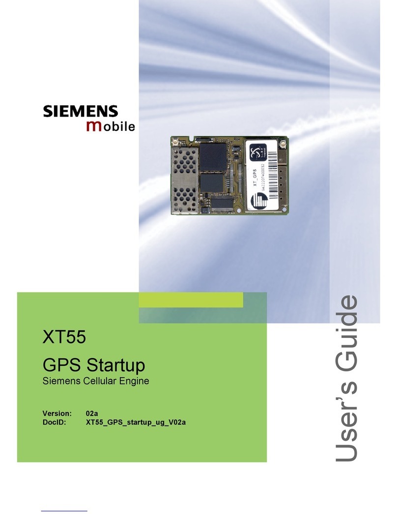 Siemens XT55 GPS Startup User manual