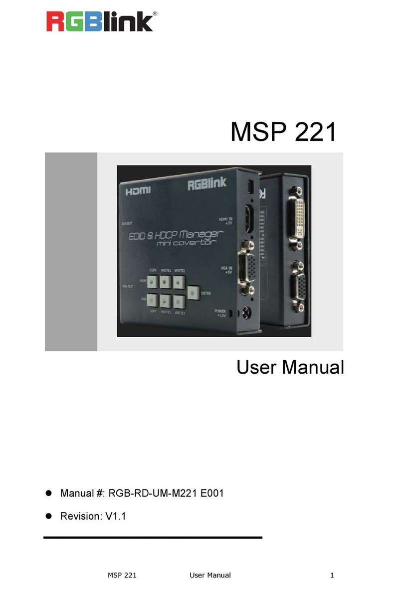 RGBlink MSP 221 User manual