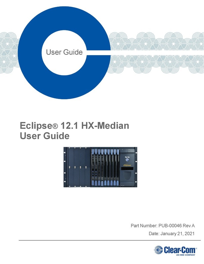 HME Clear-Com Eclipse 12.1 HX-Median User manual