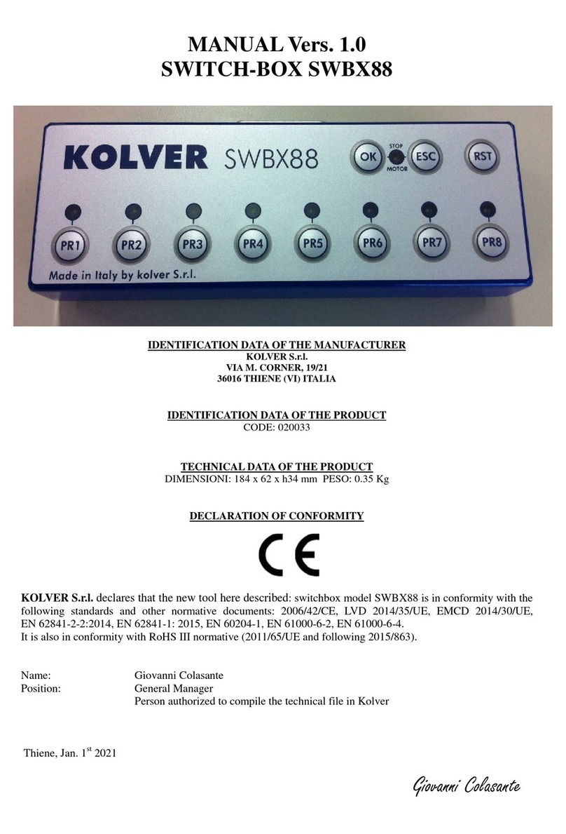 Kolver SWBX88 manual