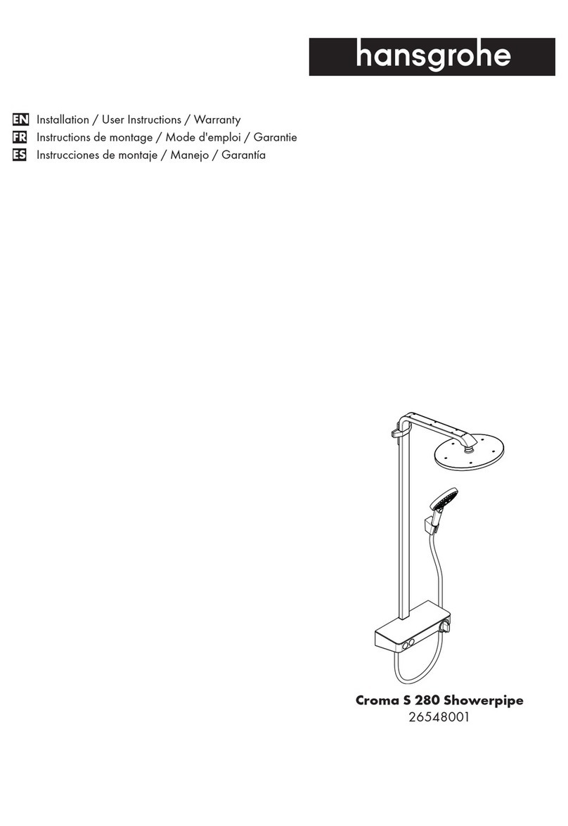 Hans Grohe Croma S 280 Showerpipe 26548001 Instruction Manual