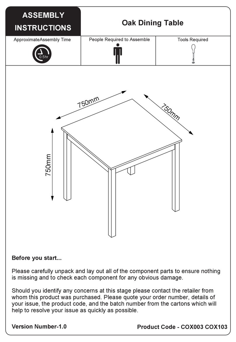 Julian Bowen COX003 User manual Julian Bowen COX003 User manual