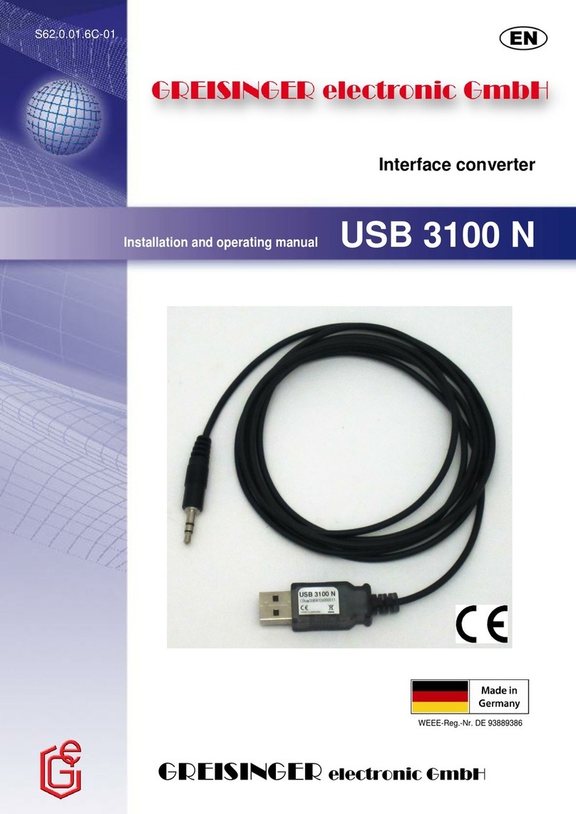 GREISINGER USB 3100 N User manual