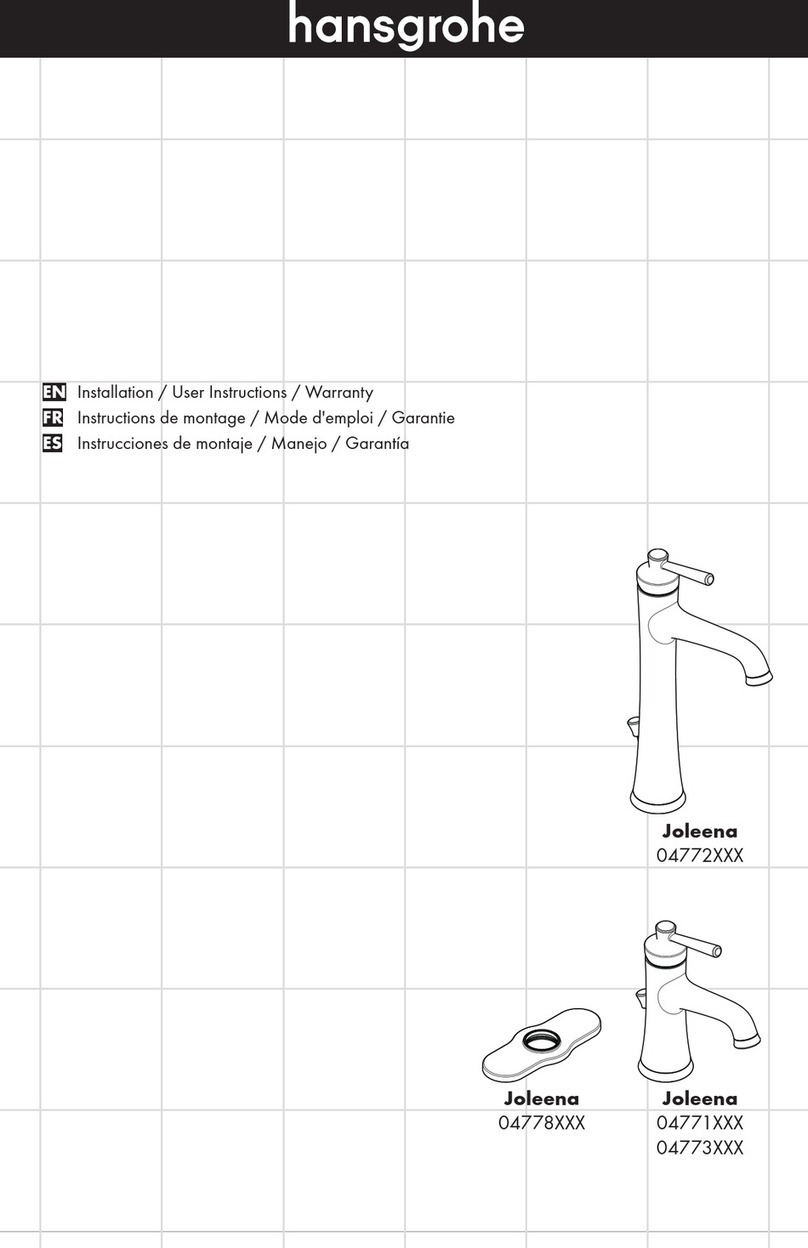 Hans Grohe Joleena 04772 Series User manual Hans Grohe Joleena 04772 Series User manual