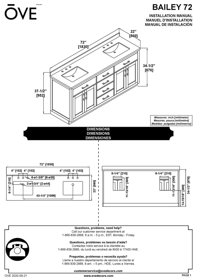 OVE BAILEY 72 installation manual