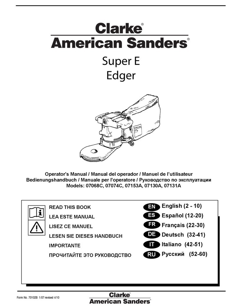 American Sanders Clarke Super E 07068C Operator's manual